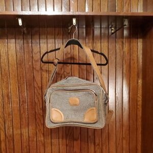 VINTAGE PIERRE CARDIN Tweed Gray and Tan Bag